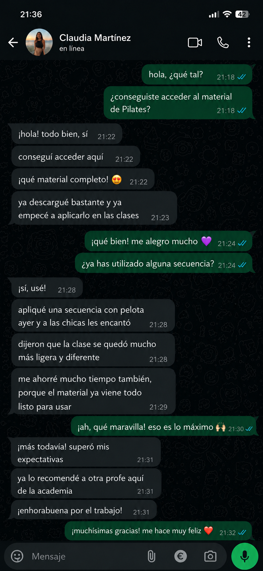 Testimonio de instructora 2